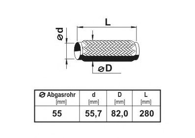 ERNST 460422 Flex Hose, exhaust system